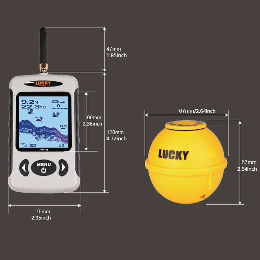Wireless Portable Fish Finder, 1771.65inch/135FT Sonar Sounder Fish Finder - Image 4