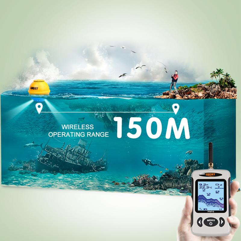 Wireless Portable Fish Finder, 1771.65inch/135FT Sonar Sounder Fish Finder - Image 6