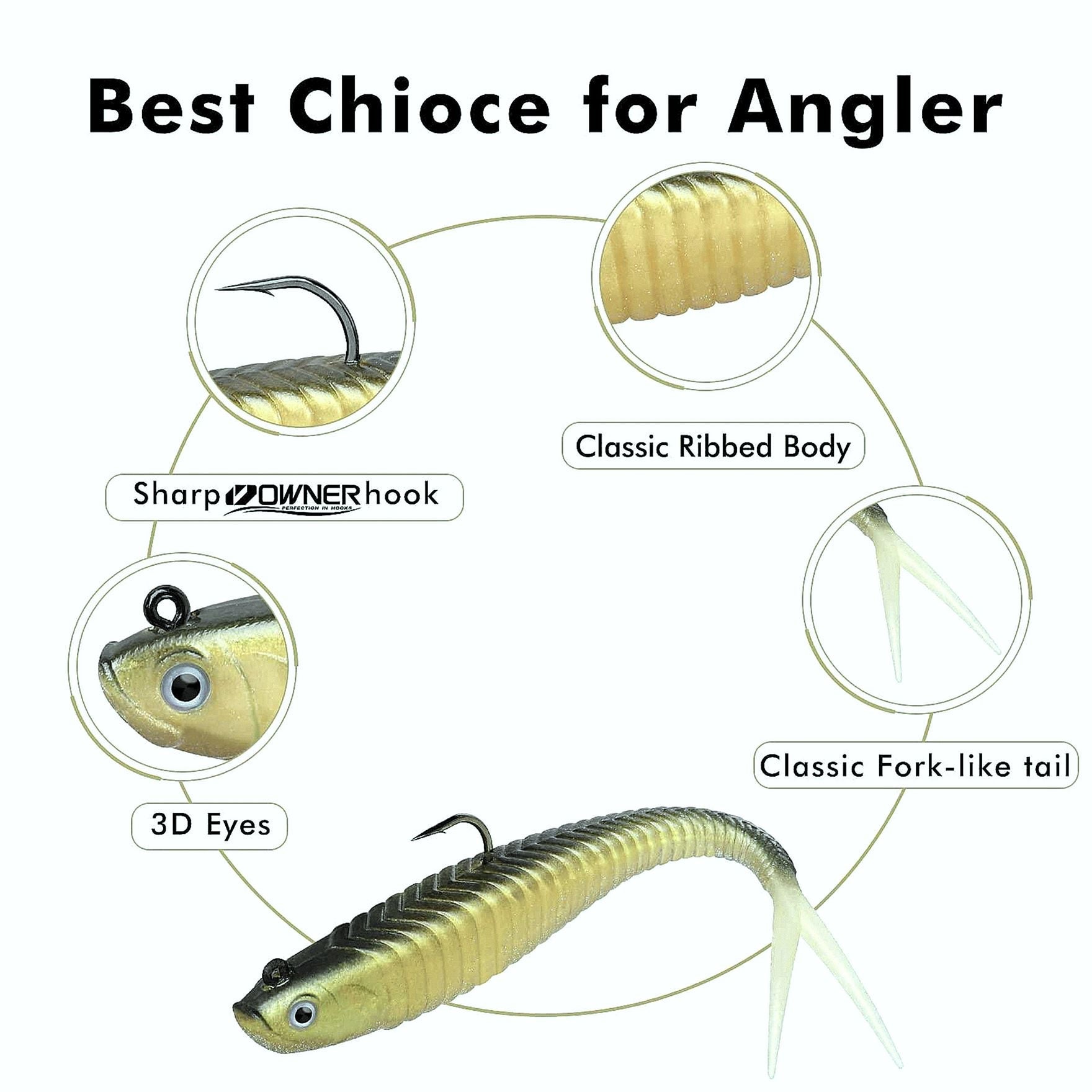 Split Paddle Tail Swimbait Fishing Lure for Bass - Image 3