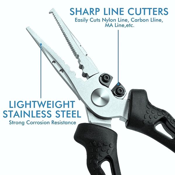 Stainless Fishing Pliers Set with Sheath Lanyard - Image 4