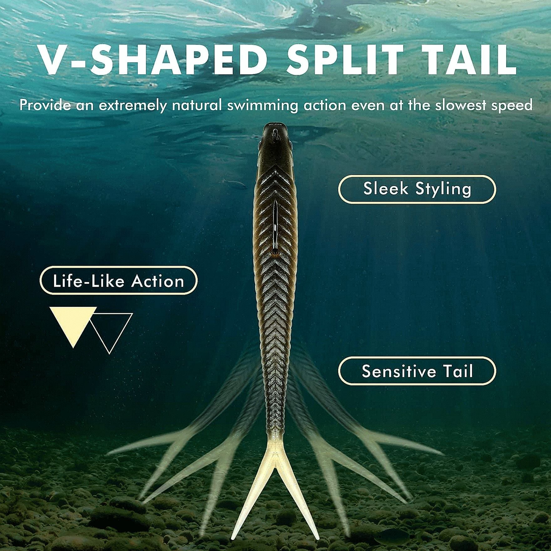 Split Paddle Tail Swimbait Fishing Lure for Bass - Image 6